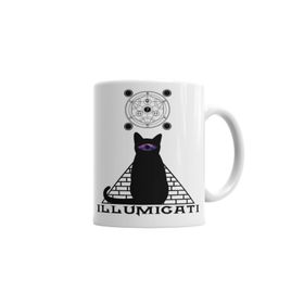 Baskı Dükkanı KB6276 Illumicati Cat Kedi Porselen Kupa Bardak
