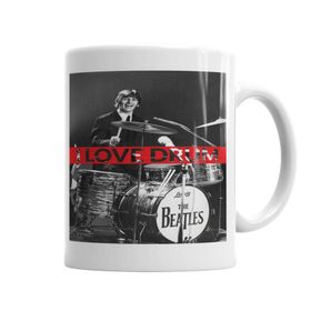 Baskı Dükkanı KB6282 I Love Drum Porselen Kupa Bardak