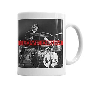 Baskı Dükkanı KB6282 I Love Drum Porselen Kupa Bardak