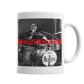 Baskı Dükkanı KB6282 I Love Drum Porselen Kupa Bardak