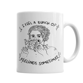 Baskı Dükkanı KB6287 I Feel A Bunch Of Feelings Sometimes Porselen Kupa Bardak