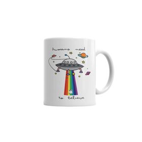 Baskı Dükkanı KB6289 Humans Need To Belive Porselen Kupa Bardak