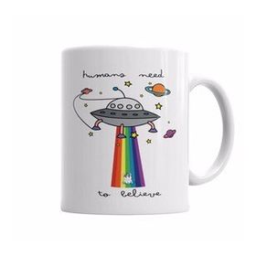 Baskı Dükkanı KB6289 Humans Need To Belive Porselen Kupa Bardak