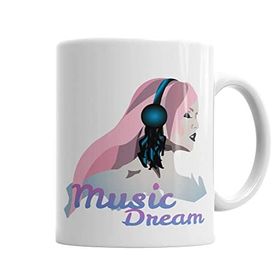 Baskı Dükkanı KB6312 Luka Music Dream Müzik Porselen Kupa Bardak