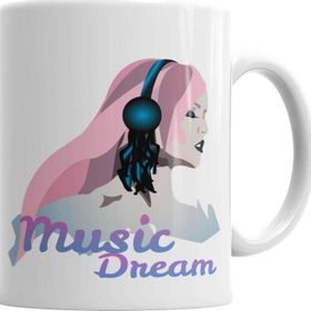 Baskı Dükkanı KB6312 Luka Music Dream Müzik Porselen Kupa Bardak