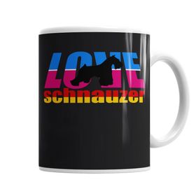 Baskı Dükkanı KB6316 Love Schnauzer Porselen Kupa Bardak