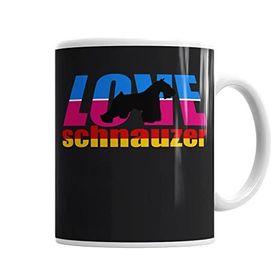 Baskı Dükkanı KB6316 Love Schnauzer Porselen Kupa Bardak
