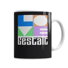 Baskı Dükkanı KB6318 Love Gestalt Porselen Kupa Bardak