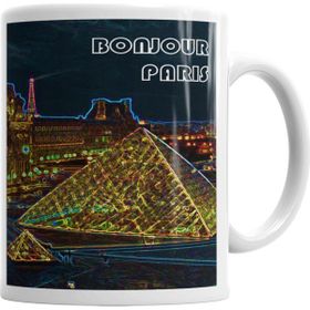 Baskı Dükkanı KB6319 Louvre Cinza Porselen Kupa Bardak