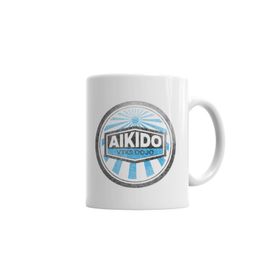 Baskı Dükkanı KB6322 Logo Distress Aıkıdo Porselen Kupa Bardak