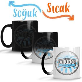 Baskı Dükkanı KB6322 Logo Distress Aıkıdo Porselen Kupa Bardak