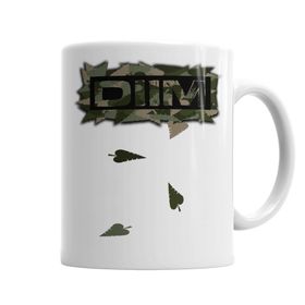 Baskı Dükkanı KB6323 Logo Dıım Floral Camuflado Porselen Kupa Bardak