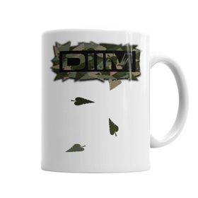 Baskı Dükkanı KB6323 Logo Dıım Floral Camuflado Porselen Kupa Bardak