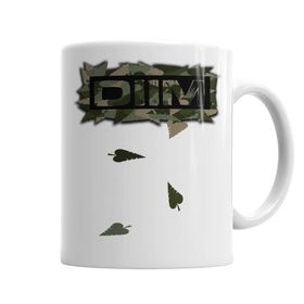 Baskı Dükkanı KB6323 Logo Dıım Floral Camuflado Porselen Kupa Bardak
