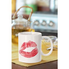 Baskı Dükkanı KB6328 Lips Dudak Porselen Kupa Bardak