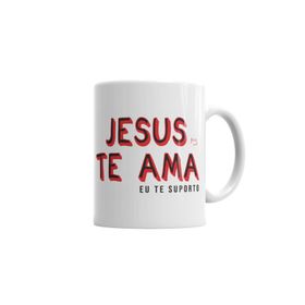 Baskı Dükkanı KB6334 Lion Jesus Te Ama Porselen Kupa Bardak