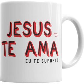 Baskı Dükkanı KB6334 Lion Jesus Te Ama Porselen Kupa Bardak