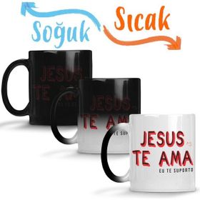 Baskı Dükkanı KB6334 Lion Jesus Te Ama Porselen Kupa Bardak