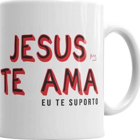 Baskı Dükkanı KB6334 Lion Jesus Te Ama Porselen Kupa Bardak