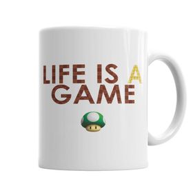 Baskı Dükkanı KB6336 Lifes A Game Mario Porselen Kupa Bardak