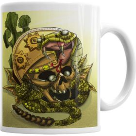 Baskı Dükkanı KB6360 Lampiao Skull Porselen Kupa Bardak