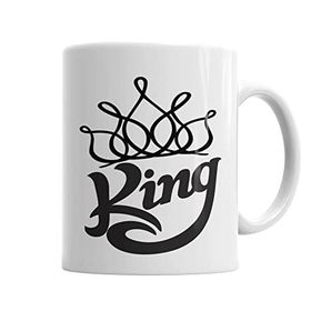 Baskı Dükkanı KB6387 King Branca Masculina E Feminina Porselen Kupa Bardak