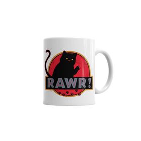 Baskı Dükkanı KB6395 Kedi Cat Rawr Porselen Kupa Bardak