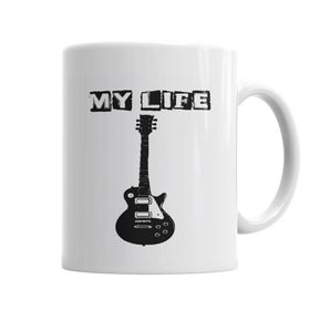 Baskı Dükkanı KB6416 My Life Müzik Porselen Kupa Bardak