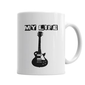 Baskı Dükkanı KB6416 My Life Müzik Porselen Kupa Bardak