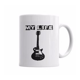 Baskı Dükkanı KB6416 My Life Müzik Porselen Kupa Bardak