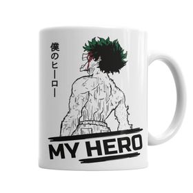 Baskı Dükkanı KB6417 My Hero Midoriya Izuku Porselen Kupa Bardak