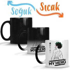 Baskı Dükkanı KB6417 My Hero Midoriya Izuku Porselen Kupa Bardak