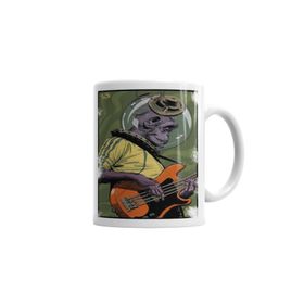 Baskı Dükkanı KB6433 Monkey Bass Müzik Gitar Maymun Porselen Kupa Bardak