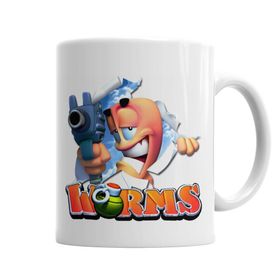 Baskı Dükkanı KB6435 Minhoca De Guerra Worms Porselen Kupa Bardak