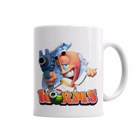 Baskı Dükkanı KB6435 Minhoca De Guerra Worms Porselen Kupa Bardak