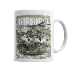 Baskı Dükkanı KB6437 Military Helicopter Porselen Kupa Bardak