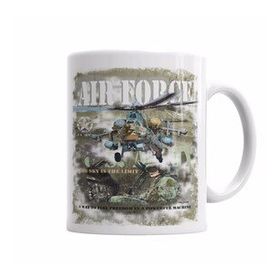 Baskı Dükkanı KB6437 Military Helicopter Porselen Kupa Bardak