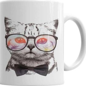 Baskı Dükkanı KB6443 Miau Cat Kedi Porselen Kupa Bardak