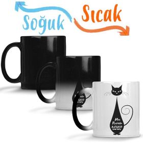 Baskı Dükkanı KB6445 Meu Pretinho Basico Cat Kedi Porselen Kupa Bardak