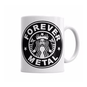 Baskı Dükkanı KB6448 Metal Forever Porselen Kupa Bardak