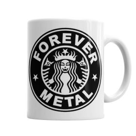 Baskı Dükkanı KB6448 Metal Forever Porselen Kupa Bardak