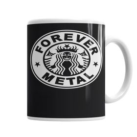 Baskı Dükkanı KB6449 Black Metal Forever Porselen Kupa Bardak