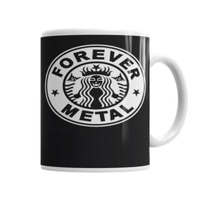 Baskı Dükkanı KB6449 Black Metal Forever Porselen Kupa Bardak