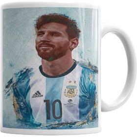 Baskı Dükkanı KB6452 Messi Argentina Porselen Kupa Bardak
