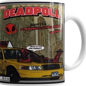 Baskı Dükkanı KB6476 Marvel Deadpoll O Mercenario Tagarela Porselen Kupa Bardak