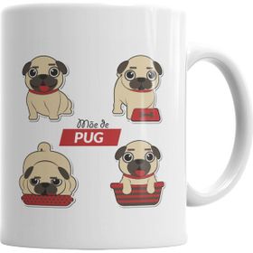 Baskı Dükkanı KB6492 Mae De Pug Köpek Porselen Kupa Bardak