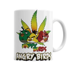 Baskı Dükkanı KB65 Angry Bırds Happy Birds Porselen Kupa Bardak