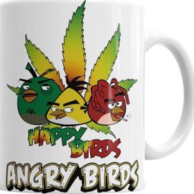 Baskı Dükkanı KB65 Angry Bırds Happy Birds Porselen Kupa Bardak