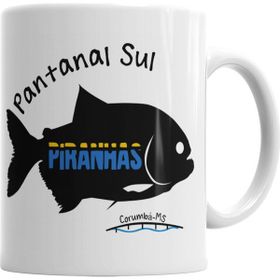 Baskı Dükkanı KB6509 Piranha Balık Porselen Kupa Bardak