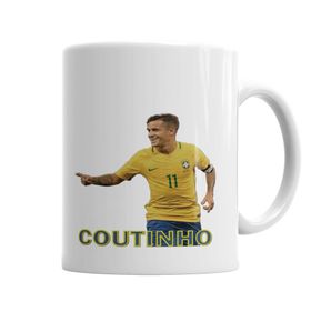 Baskı Dükkanı KB6519 Phelippe Coutinho Seleçao Brasileira Porselen Kupa Bardak